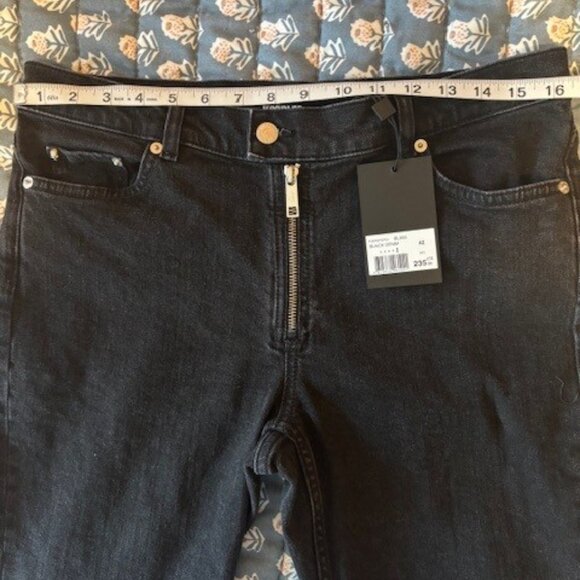 ✨ The Kooples Black Denim Skinny Pants w/ Skull Button & Zipper Details NWT ✨ - Picture 5 of 6